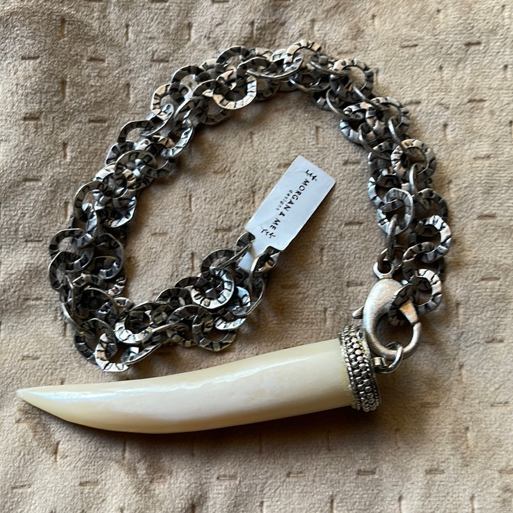 Morgan & me bone tusk necklace
